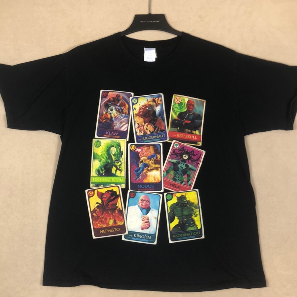 Marvel Villain‎ Cards Short Sleeve Shirt size XL